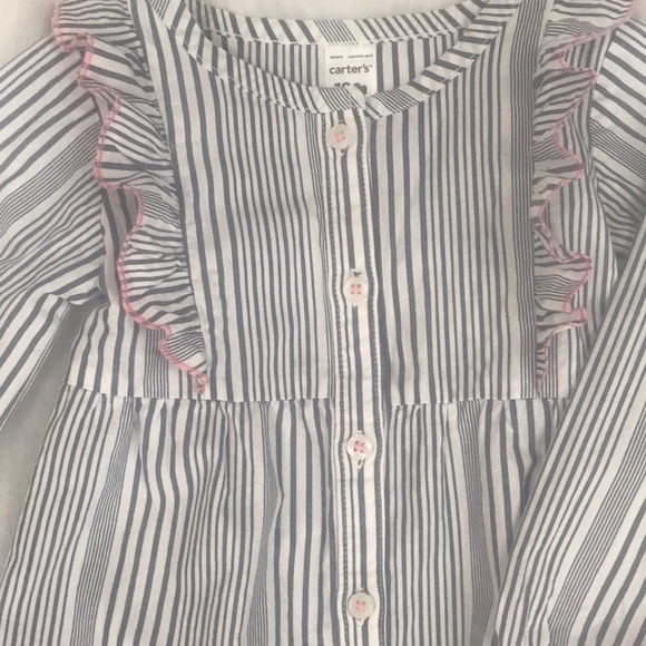 Carter’s blue striped dress Size 18 mo - Picture 2 of 5